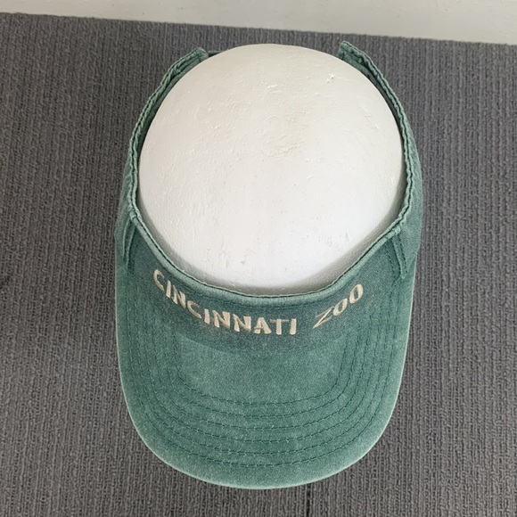 Cincinnati Zoo Visor Childs Adjustable Green Acid Wash Strapback Cap JHats - Picture 5 of 12